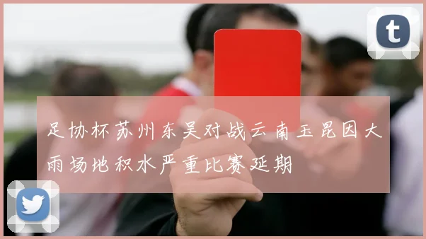 足协杯苏州东吴对战云南玉昆因大雨场地积水严重比赛延期